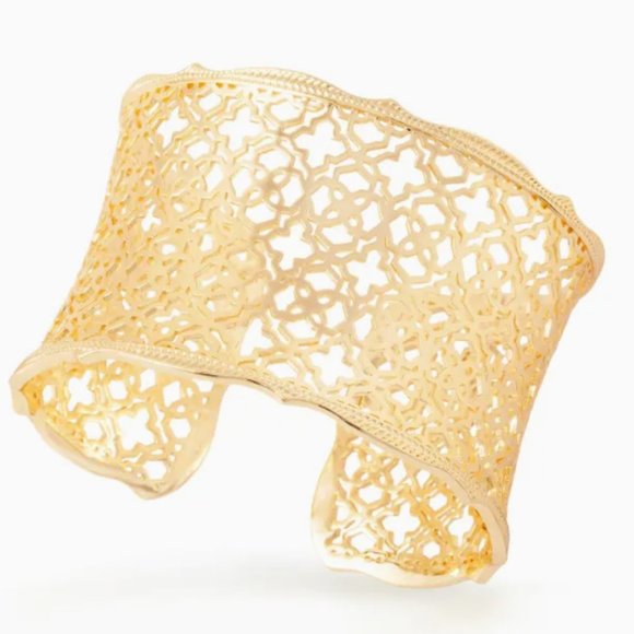 NWT KENDRA SCOTT • Candice Gold Cuff Bracelet in Gold Filigree - Picture 2 of 3